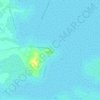 Kubu island topographic map, elevation, terrain