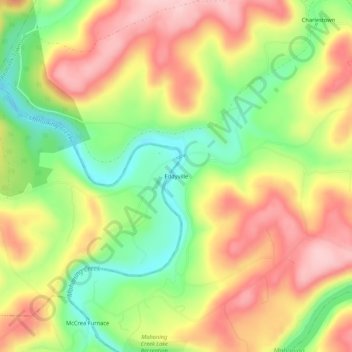 Eddyville topographic map, elevation, terrain