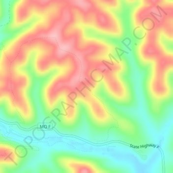 Roaring River State Park topographic map, elevation, terrain