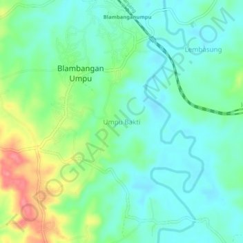 Umpu Bakti topographic map, elevation, terrain
