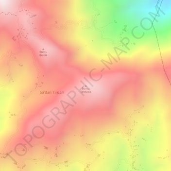 Buntu Tirotasik topographic map, elevation, terrain