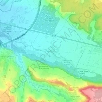 San Medel topographic map, elevation, terrain