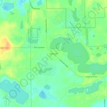 Long Lake topographic map, elevation, terrain
