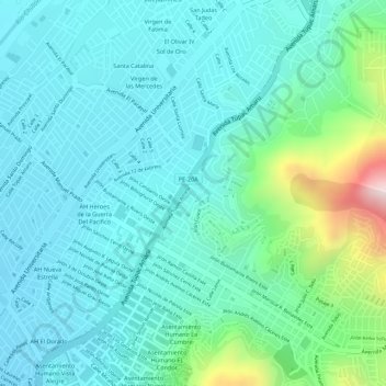 2W topographic map, elevation, terrain
