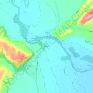 Clifden topographic map, elevation, terrain