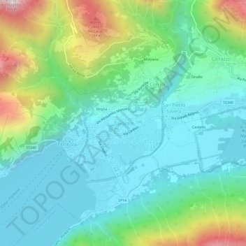 Tavordo topographic map, elevation, terrain