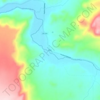 Post topographic map, elevation, terrain