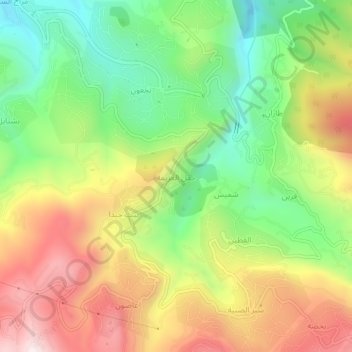 Haql El Aazime topographic map, elevation, terrain