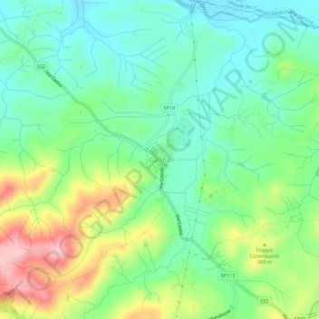 Gallina topographic map, elevation, terrain