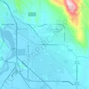 Altamont topographic map, elevation, terrain