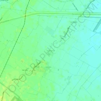 Vedrana topographic map, elevation, terrain