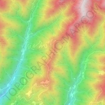 Renaio topographic map, elevation, terrain