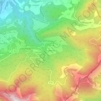 Buchenhöhe topographic map, elevation, terrain