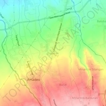 Dagatan topographic map, elevation, terrain