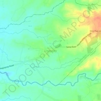 Liwayway topographic map, elevation, terrain