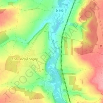Hainneville topographic map, elevation, terrain