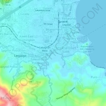 Cabagñan topographic map, elevation, terrain