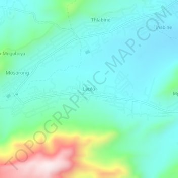 Leolo topographic map, elevation, terrain