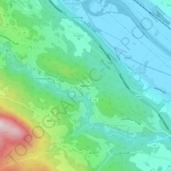 Alberden topographic map, elevation, terrain