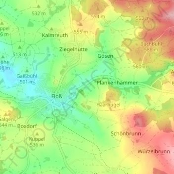 Hardtheim topographic map, elevation, terrain