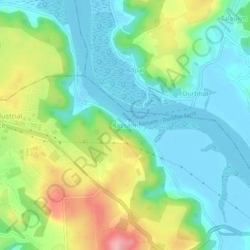 Rassaim topographic map, elevation, terrain