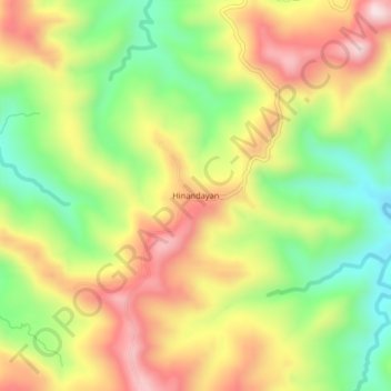 Hinandayan topographic map, elevation, terrain