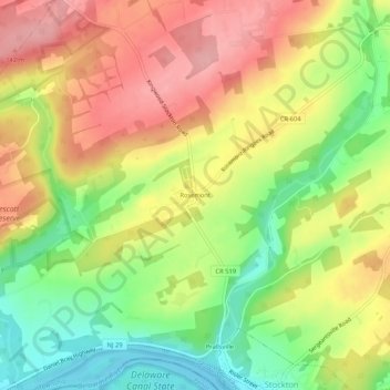 Rosemont topographic map, elevation, terrain