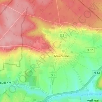 La Sablonnière topographic map, elevation, terrain