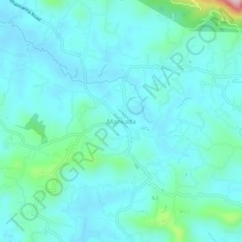 Mankada topographic map, elevation, terrain