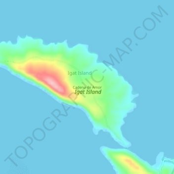 Cadena de Amor topographic map, elevation, terrain