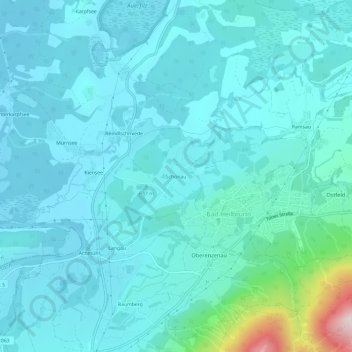 Schönau topographic map, elevation, terrain
