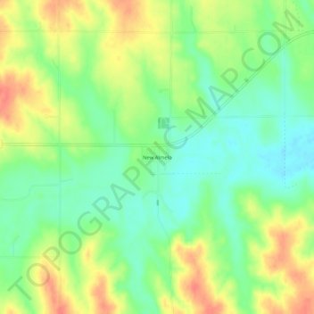 New Almelo topographic map, elevation, terrain