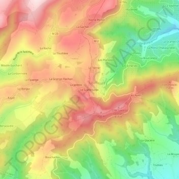 Le Grand Logis topographic map, elevation, terrain