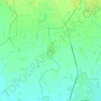 Gradella topographic map, elevation, terrain