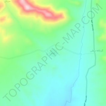 Kelak topographic map, elevation, terrain