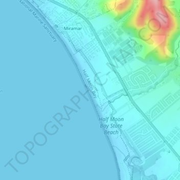 Dunes Beach topographic map, elevation, terrain