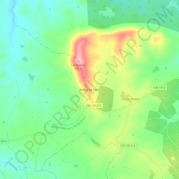 Aldeia da Serra topographic map, elevation, terrain