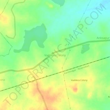 Vaddera Colony topographic map, elevation, terrain
