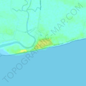 Shankarpur topographic map, elevation, terrain