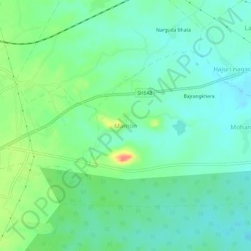 Mamon topographic map, elevation, terrain