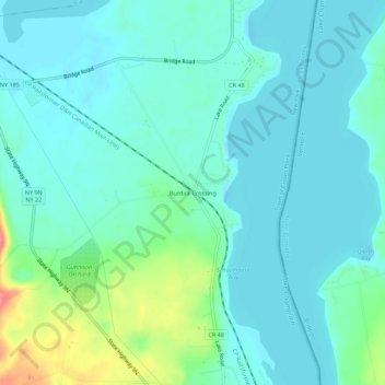 Burdick Crossing topographic map, elevation, terrain