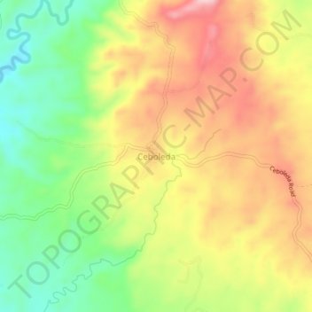 Ceboleda topographic map, elevation, terrain