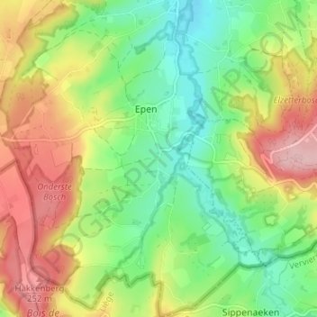 Plaat topographic map, elevation, terrain