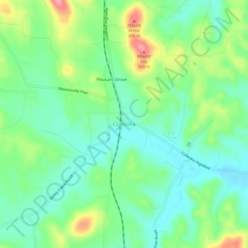 Culleoka topographic map, elevation, terrain