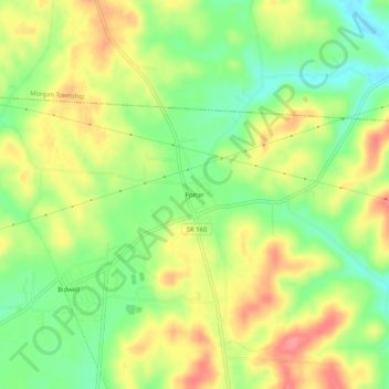 Porter topographic map, elevation, terrain