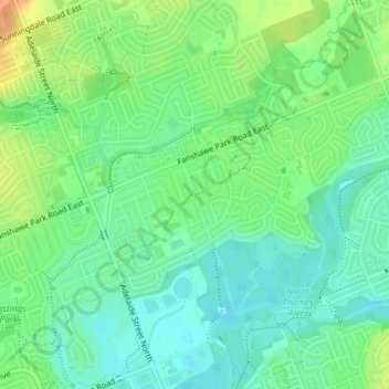 Stoneybrook topographic map, elevation, terrain