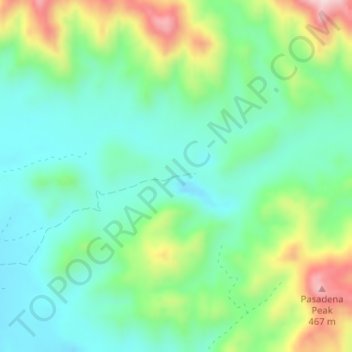 Obregon topographic map, elevation, terrain