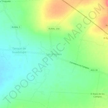 Las Fraguas topographic map, elevation, terrain
