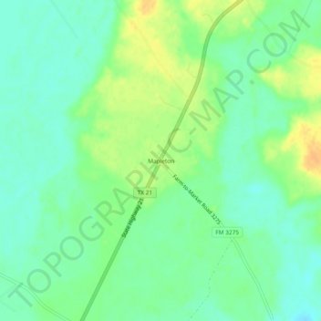 Mapleton topographic map, elevation, terrain