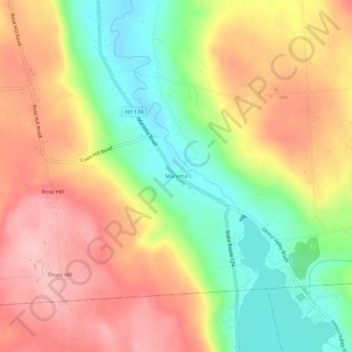 Marietta topographic map, elevation, terrain